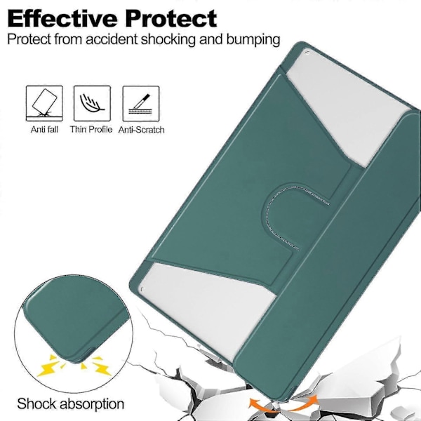 Yhteensopiva Lenovo Tab M11 (Xiaoxin Pad 11 2024) Kotelon PU+Akryyli Tabletin Jalusta Suojus Bluetooth-Näppäimistöllä - Täydellinen Dark green Style B Lenovo Tab M11 (Xiaoxi