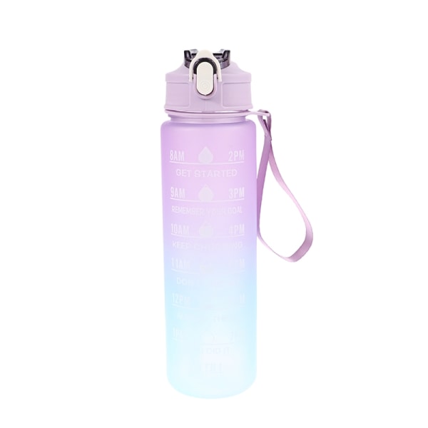 900ML Sport vandflaske Lækagesikker flaske Drikkes udendørs Trav - Perfet Purple