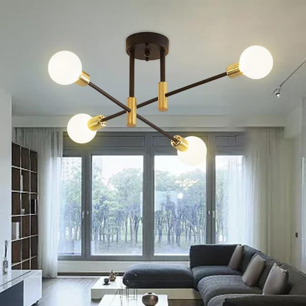 Moderne Sputnik Lysekrone Taklampe for Stue Leilighet Dekor 4 Lys-Perfet