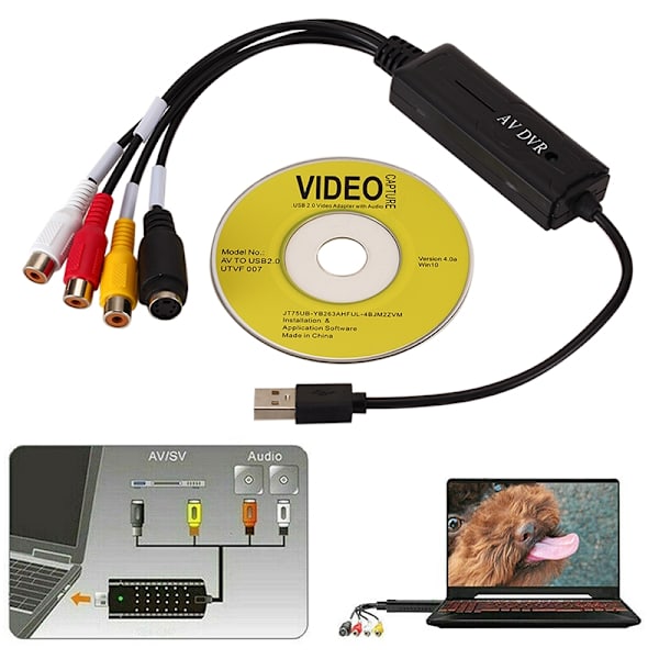 USB 2.0 Video o Capture RCA Adapter VHS til DVD HDD - Perfet 1Set