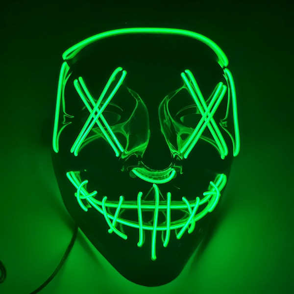 Halloween Enemy Glow Mask Ghost Step Dance Kall Ljus Påsk 3# 27cmX17cm