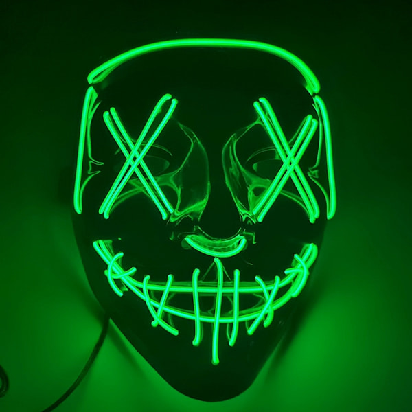 Halloween Enemy Glow Mask Ghost Step Dance Kall Ljus Påsk 3# 27cmX17cm