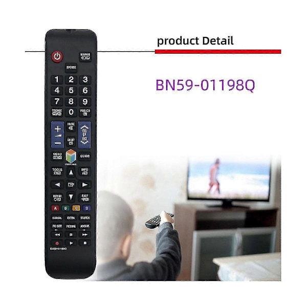 BN59-01198Q Erstatningsfjernkontroll for smart-TV UE40JU6445K UE55JU6445K T32E390SX-Perfet