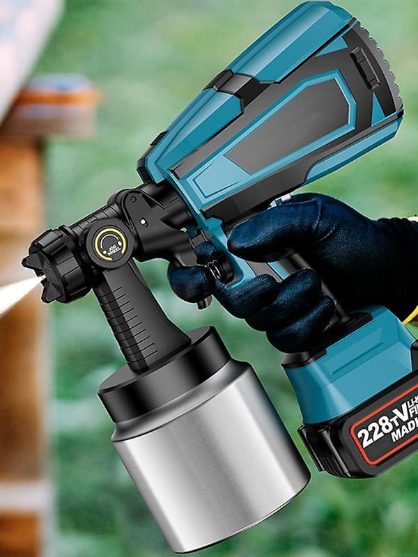 Färgspruta, Elektrisk sprutpistol 18V batteri Hushållsspruta, Latexfärgspruta - Perfet