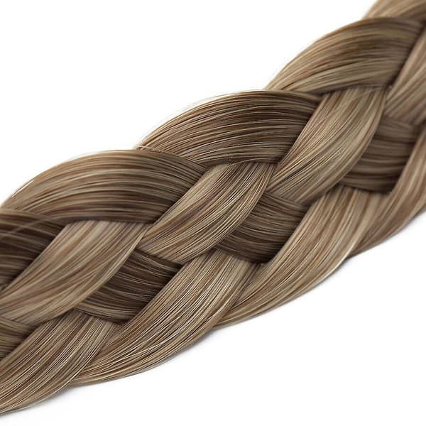 Tjockt Flätat Hårband för Kvinnor Syntetiskt Hår - Perfekt brown&blond