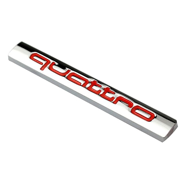 Quattro Logotyp Metall Bagageutrymme Baklucka Emblem Badge Dekal Dekoration för A4l A6l Mengxi-Perfet Red