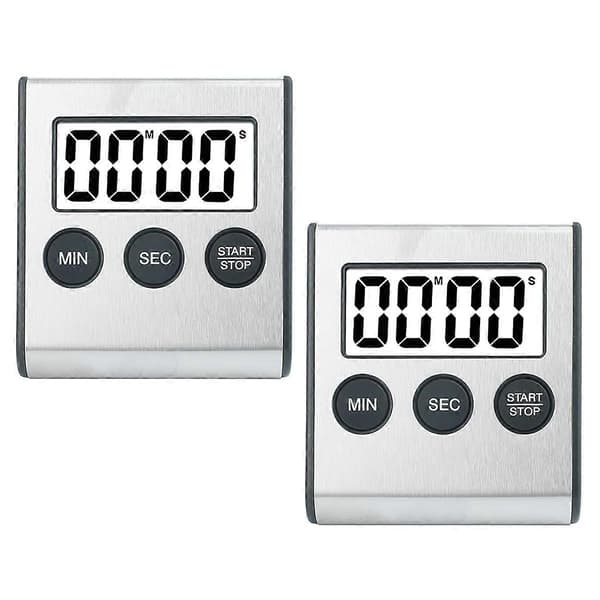 2 st Köksklocka Digital Timer Köksklocka Stoppur Digital Timer med Magnet Äggklocka Digital Köksklocka-Perfet