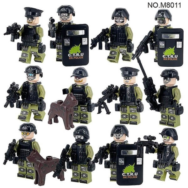 Military Series Building Legetøj 12 minifigurer-Perfet