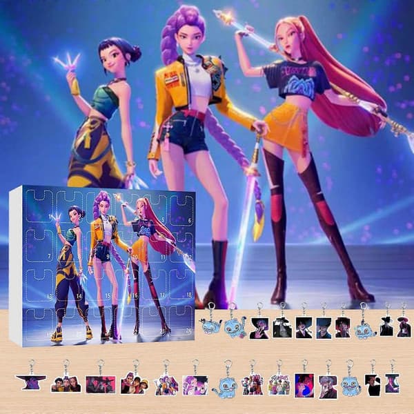 K-pop \"Devil Hunter\" Akryl Julekalender Sæt - 24 Dage med Overraskelsesgaveæske, Velegnet til Fans og Børn-Perfekt B