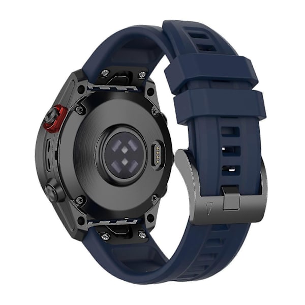 Silikonarmband 26mm för Garmin Fenix 7x/6x/5x Klocka Rem Loop Armband - Perfekt Midnight blue