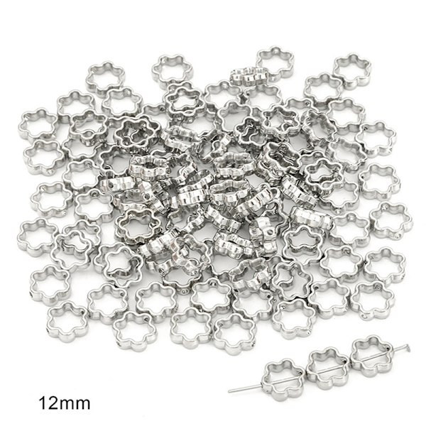 50st två hål CCB Beads Ram Spacer Beads DIY Halsbandsrem - Perfet A