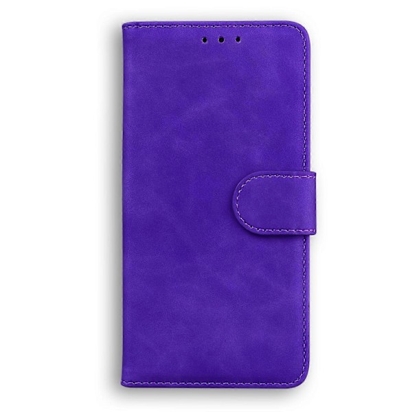 Yhteensopiva Huawei P20 kanssa, ihon tuntuinen, puhdasvärinen, läppä nahkainen puhelinkotelo - Perfet Purple