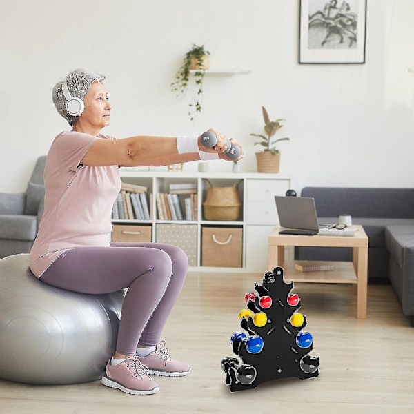 Dumbbell Stativ, Trekantet og Stor Blad 5-Trins Dumbbell Opbevaring Vægt Stativ Multi-Trins Perfekt til Håndholdt Vægtning