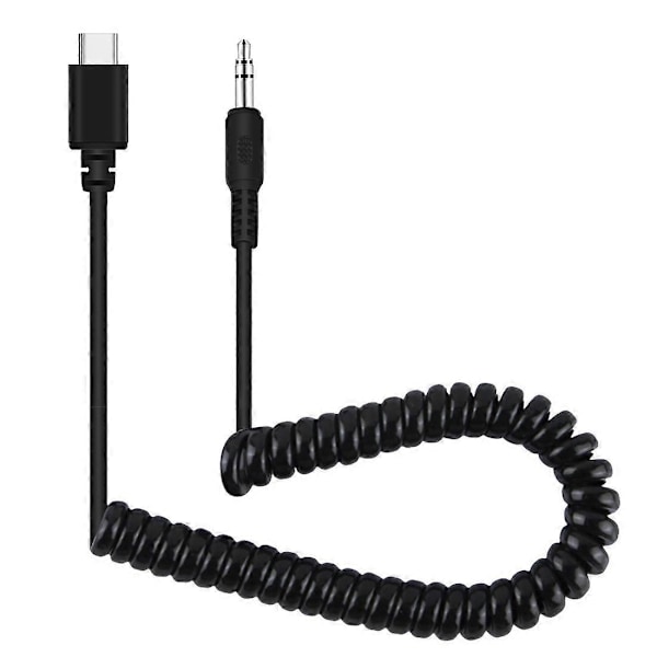 3,5 mm TRRS hann til Type-C lydadapter spiralkabel - Perfekt