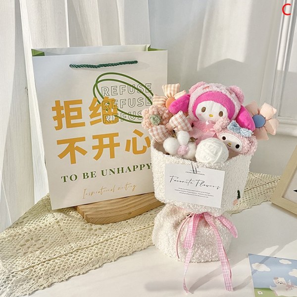 My Melody Kuromi Cinnamoroll Plysch Doll Bukett Toy - Perfet Light pink