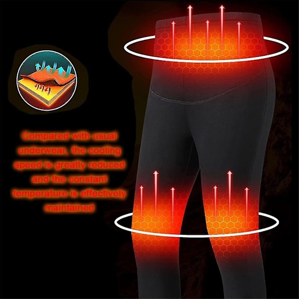 Uppvärmd Termisk Underkläder, USB Elektriskt Uppvärmd Termisk Långärmad T-shirt Super Mjuk Baslager Termisk Topp - Perfekt Trousers 4XL