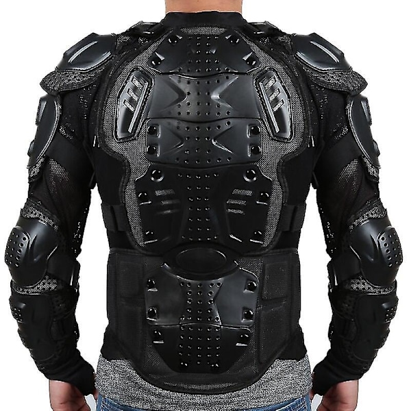 Motorcykel Beskyttende Udstyr Sæt Hjelm Fuld Krop Rustning Vest Knæpuder Albuepuder Fuld Finger Handsker Beskyttelse-Perfet Black Gloves XL