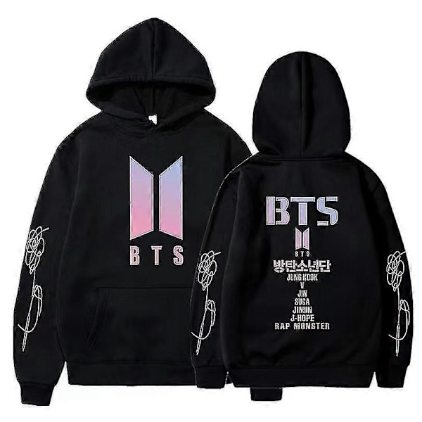 BTS Unisex Huppari Huppari Casual Cosplay Takki Yläosa V-Perfet black M