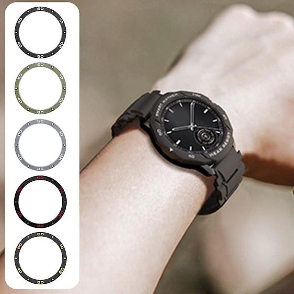 For Xiaomi~watch S3 Bezel Skjermbeskytter Glassfilm PC Shell Beskyttende Deksel-Perfekt Black white