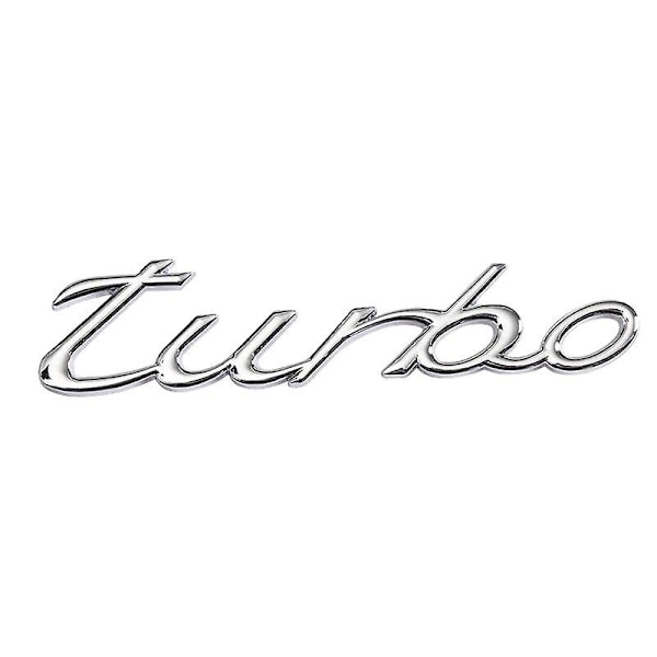 Krom Silver Matt Glans Blank Svart Bagageutrymmesbokstäver \"turbo\" Emblem för PORSCHE Cayenne Boxster Macan Panamera Carrera Cayman-Perfet turbo silver