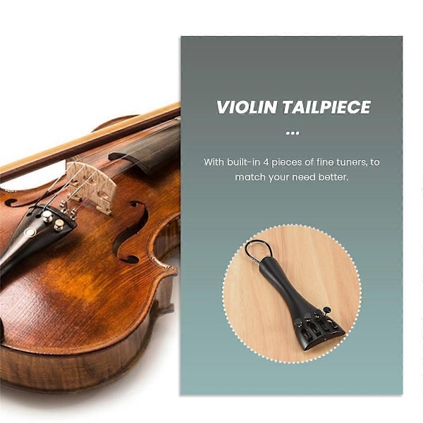 3/4 4/4 Violin Fiddle Stol Hill Style med 1 stk. Halestykke-snor - Perfekt