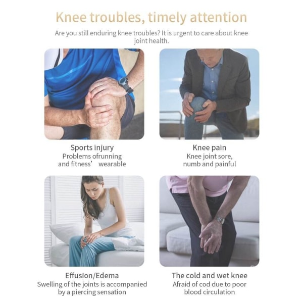 Varmeæltende knæmassager til smertelindring Infrarød vibration Knæfysioterapi til kramper og led LED - Perfet
