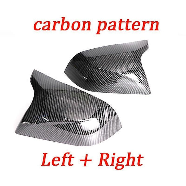 2 stk. for Tesla Model 3 Bil Bakkespeil Deksel Erstatningsdeler ABS Karbonfiber/Blank Svart 2017 2018 2019 2020 2021 2022 2023 - Perfekt Carbon pattern 1 set