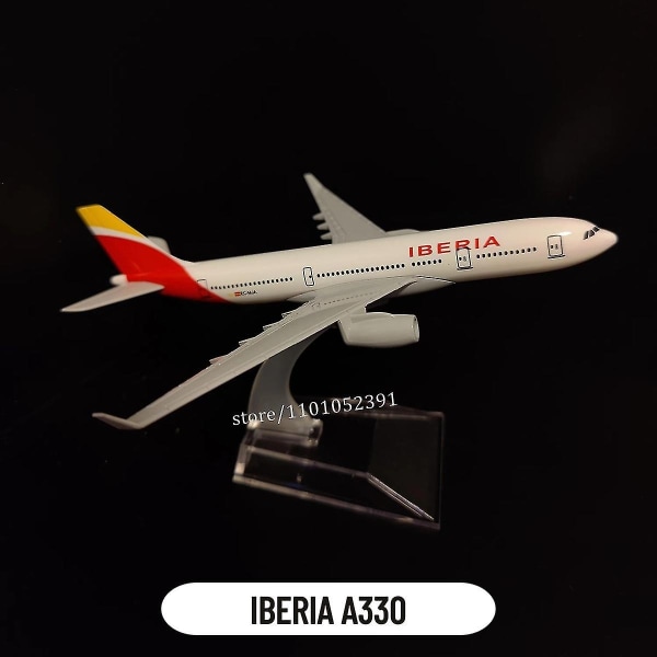 Skala 1:400 Metal Fly Replica Dhl Boeing 757 Airplane Diecast Model Fly Home Office Miniaturelegetøj til børn - Perfet 36.Iberia A330