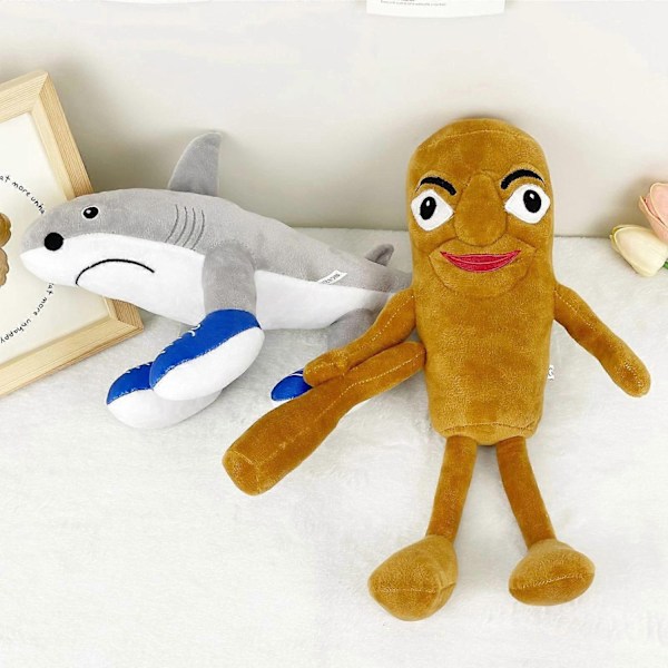 Tralalero Tralala Haj Leksak Plysch Tun Tung Tung Sahur Leksak Docka Brainrot Djur-Perfet Wooden Man