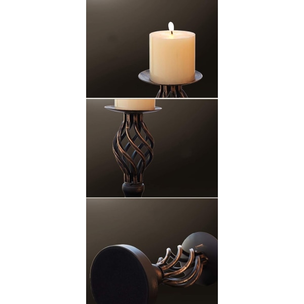 Kynttilänjalka musta 2 osaa (21cm + 29cm) - Perfet