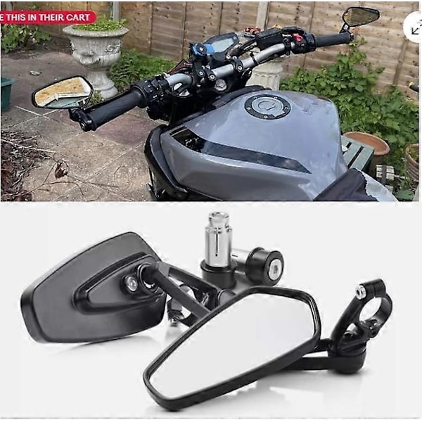 Styrändespeglar för Yamaha FZ07 FZ09 MT07 MT09 MT03 MT10 Motorcykel 7/8\"-Perfet