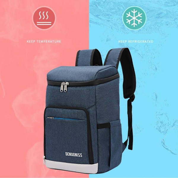 Isolerad Kylryggsäck Kylväskor Kylpaket Vattentät Termisk Lunchryggsäck för Resor Vandring Camping Picknickar-Perfekt blue