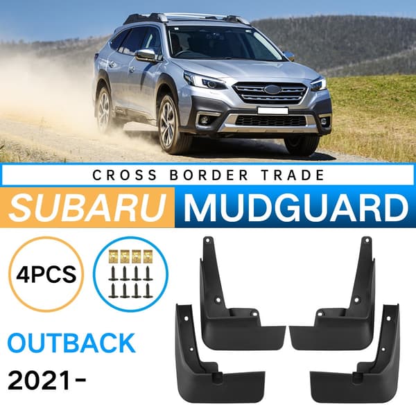 Stænklapper, stænklapper for og bag, hjulkassestænklapper, bildele, 4-delt sæt egnet til 2021-2023 Subaru Outback modeller
