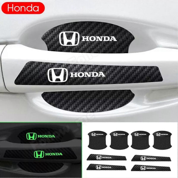 8 st Luminous Dörrskålsdekaler Hög Stretchbar Skålsdekal Passar För-Perfekt 1 Honda
