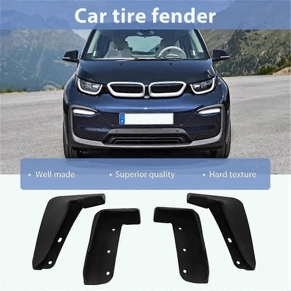Bil Mudflaps Kompatible med I3 Electric 2021 2020 Mudguard Mud Flap Guard Splash Mudguards Biltilbehør - Perfet