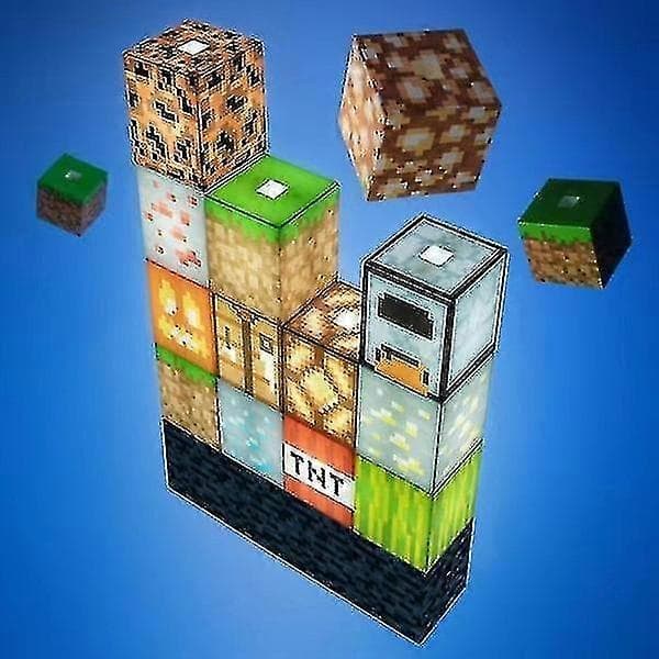 Minecraft Natlamper Stick Lampe USB Dekor Byggeklodser - Perfekt