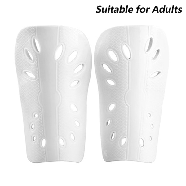 1 par fodboldskinnebensbeskyttere Fodboldbeskyttere i plast Benbeskyttere - Perfet White Adult