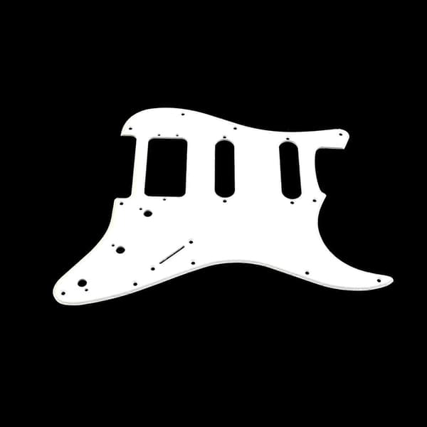 Flerfärgad 11-håls SSH Gitarrplektrumskydd Reptålig Platt Kompatibel med ST SQ Elgitarrer 3-lagers SSH Gitarrplektrumskydd Gitarrdelar-Perfekt black