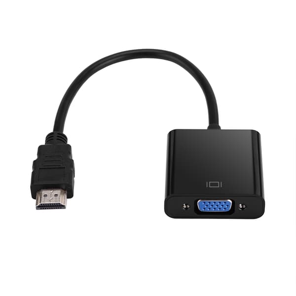 HDMI-VGA-sovitin, T-tyypin Micro Mini HDMI -liitin, digibokseille (PS4, Xbox 360), musta