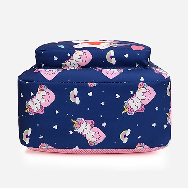 Cartoon Kids Unicorn Canvas Ryggsekk Skoleveske Mote for Sta - Perfet Purple