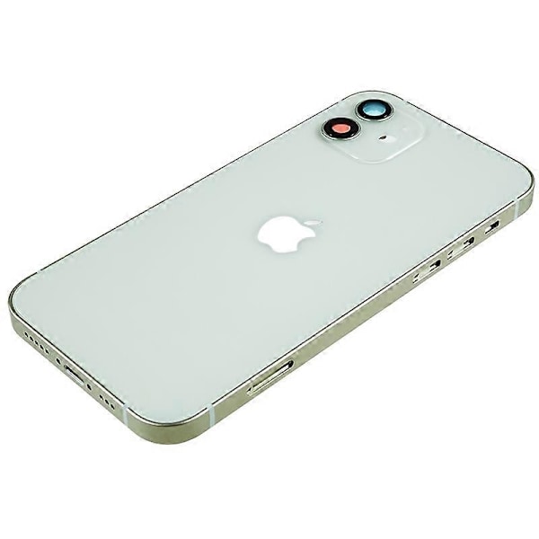 Kompatibel med iPhone 12 6.1 tommer Bak Batterideksel + Midtre Plate Ramme + Sideknapper Erstatning - Perfekt Style B