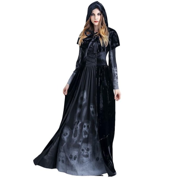 Gotisk kostume Halloween hekse rollespil kjole - Perfet M