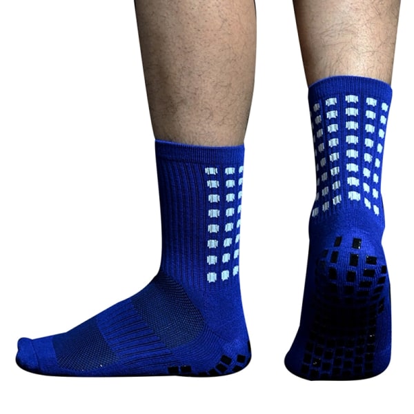 Anti Slip Fodbold Sokker Mænd Damer Udendørs Sports Grip Fodbold - Perfet Blue