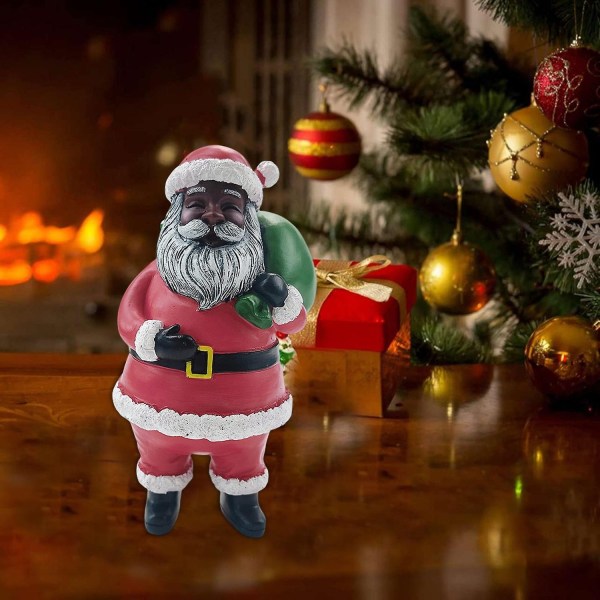 Julepynt Attraktiv mini tegneserie sceneoppsett Harpiks Klassisk stil julenissedukkedekor til hjemmet - Perfet