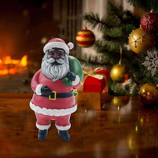 Julepynt Attraktivt mini tegneseriescenelayout Harpiks Klassisk stil julemandsdukkepynt til hjemmet - Perfet