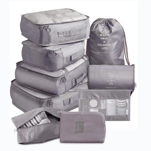 Packing Cubes Rese Bagage Pack Organizers Toalettväska Set (9 st) - Perfet