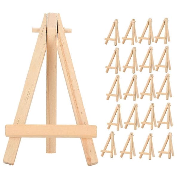 20 stk. Mini Tre A-Ramme Staffeli Kunstvare Display Stativ for Dekorasjon Utstilling-Perfekt
