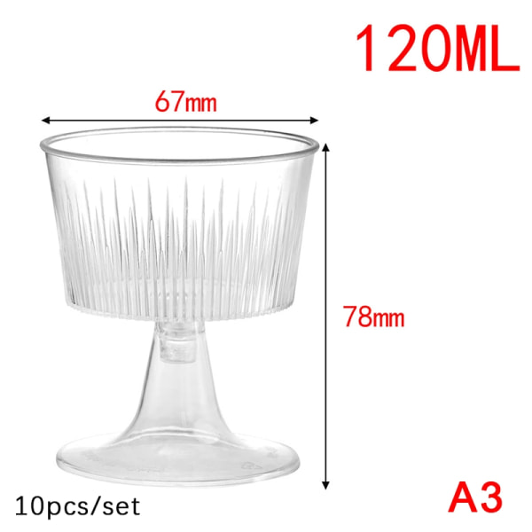 10 st Engångsmousse Tårta Gelé Party Dessertkopp A3