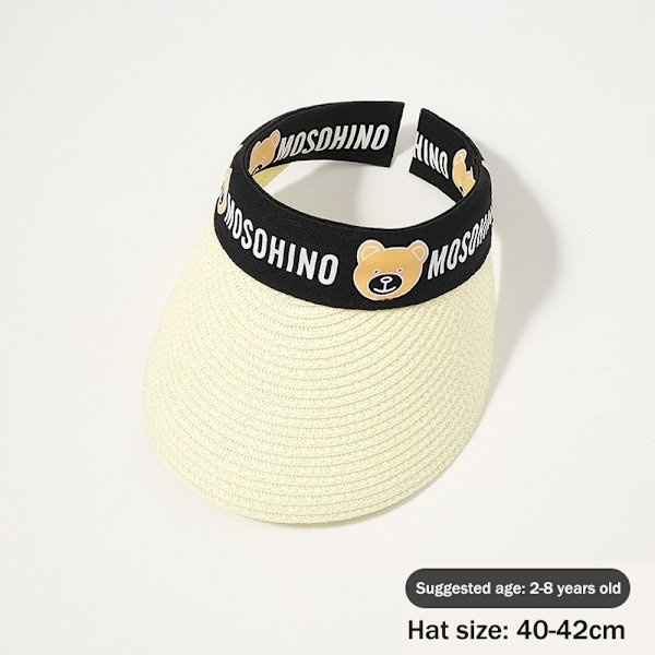 2-8 år barn solhatt sommar tecknad solskydd tom till - Perfet Beige One Size