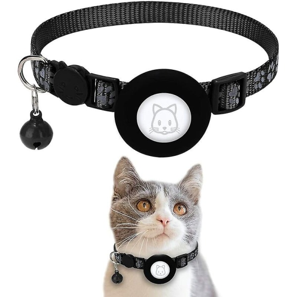 AirTag Apple Air Tag Cat Collar med säkerhetsspänne och klocka, 1 cm - Perfet